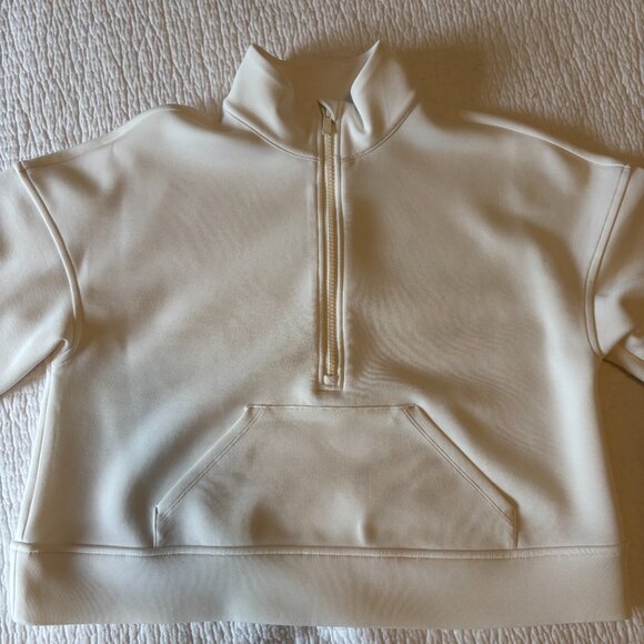 All in Motion Quarter-Zip Pullover - XS (Off-White/Cream) - Picture 3 of 7